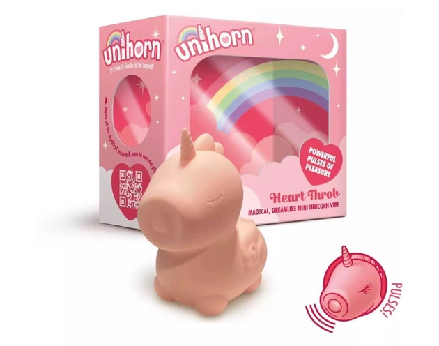 Unihorn Heart Throb - akkus unikornis csiklóizgató (pink)