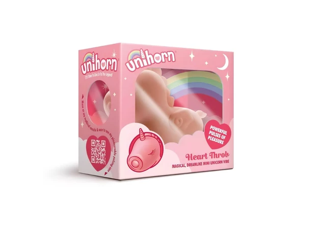 Unihorn Heart Throb - akkus unikornis csiklóizgató (pink)