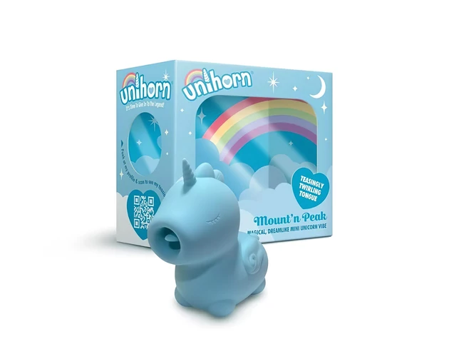 Unihorn Mount'n Peak - akkus unikornis csiklóizgató (kék)