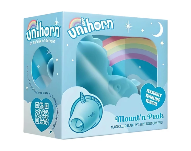 Unihorn Mount'n Peak - akkus unikornis csiklóizgató (kék)