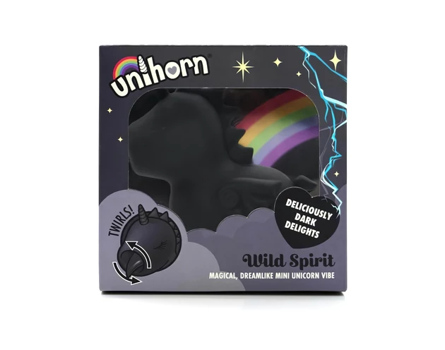 Unihorn Wild Spirit - akkus unikornis csiklóizgató (fekete)