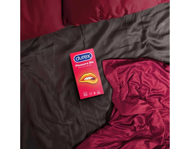 Durex Emoji PleasureMe - bordázott-pontozott óvszer (12db)