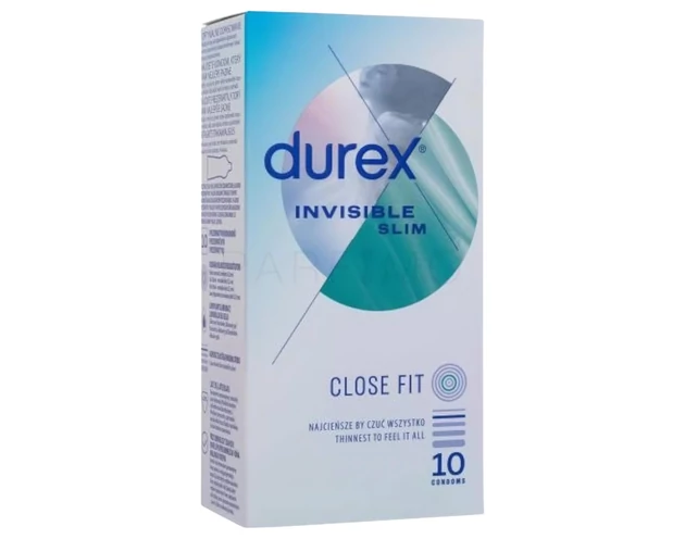Durex Invisible Slim - vékony óvszer (10db)