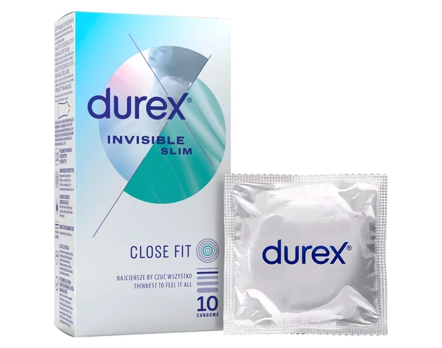 Durex Invisible Slim - vékony óvszer (10db)