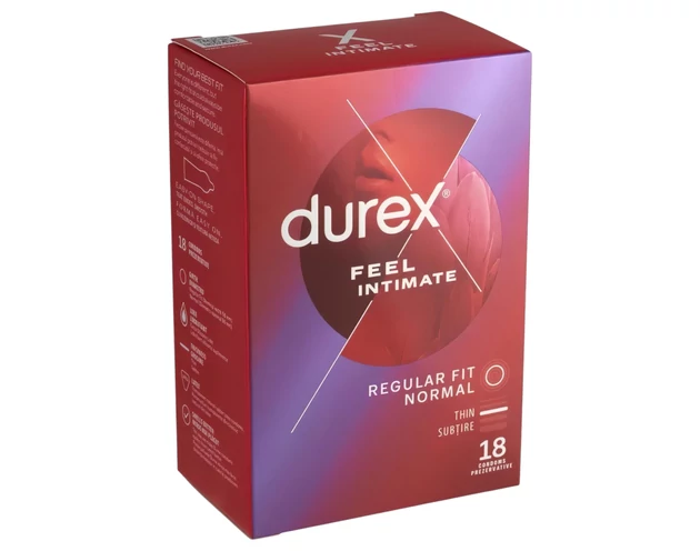 Durex Feel Intimate - vékonyfalú óvszer (18db)