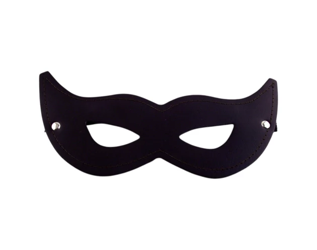 Rouge - valódi bőr nyitott szemmaszk (fekete)