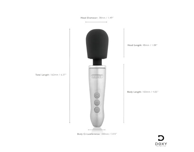 Doxy Go - masszírozó vibrátor (ezüst)