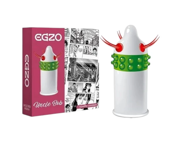 Egzo Uncle Bob - tüskés, csápos óvszer (1db)