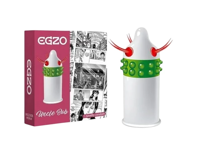 Egzo Uncle Bob - tüskés, csápos óvszer (1db)