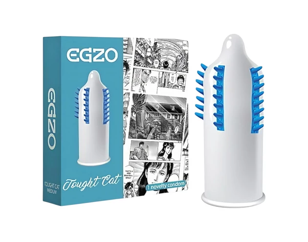 Egzo Tough Cat - soros, sörtés kiállású óvszer (1db)