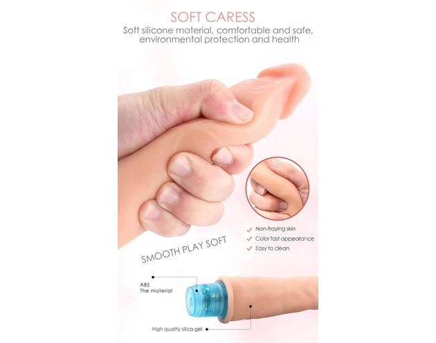 Lonely Max - élethű vibrátor (17cm) - natúr