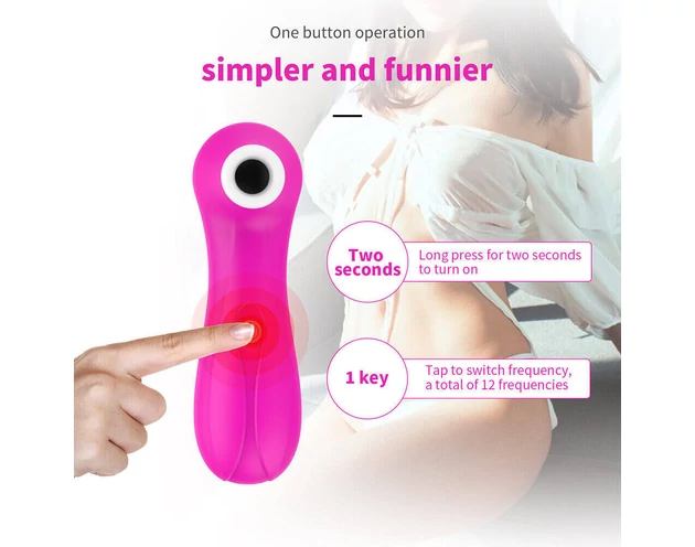 Lonely Sucking Massager - léghullámos csiklóizgató (pink)