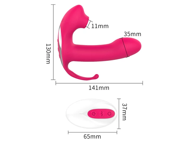 Lonely 3in1 - akkus, léghullámos 3 ágú vibrátor (pink)