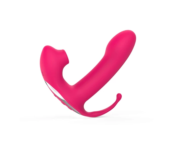 Lonely 3in1 - akkus, léghullámos 3 ágú vibrátor (pink)