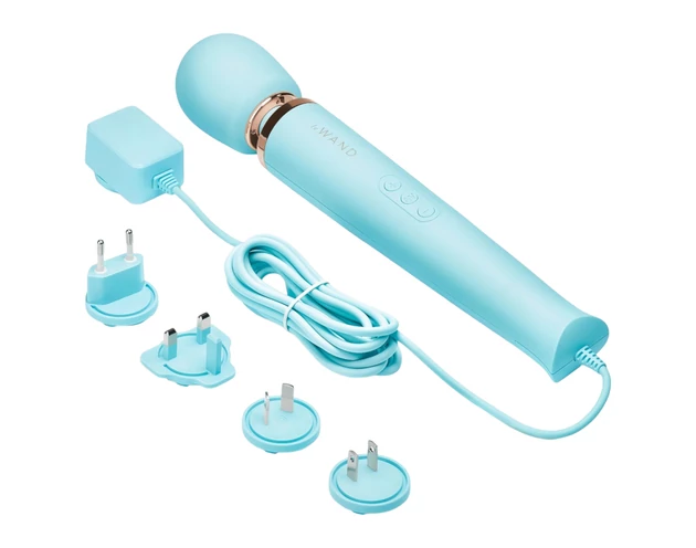 le Wand - exkluzív, hálózati masszírozó vibrátor (kék)