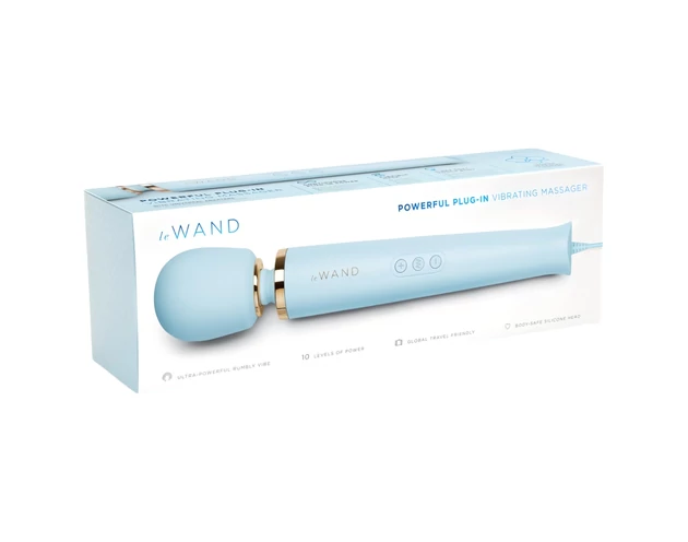 le Wand - exkluzív, hálózati masszírozó vibrátor (kék)