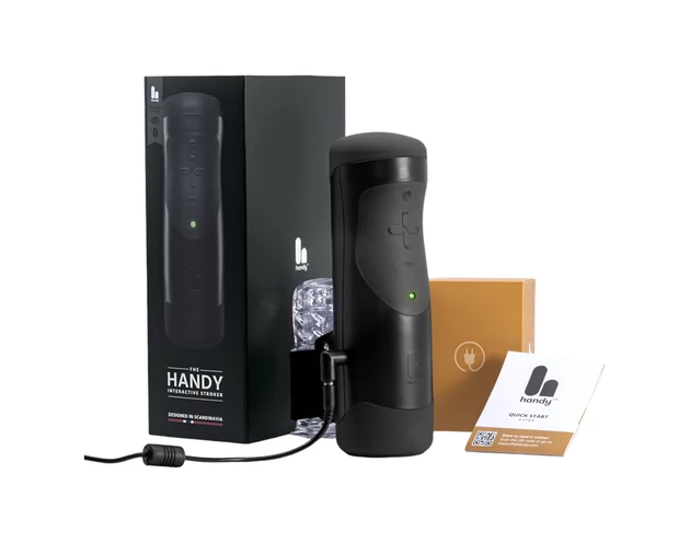 The Handy 1.1 - okos, hálózati, VR maszturbátor (fekete)