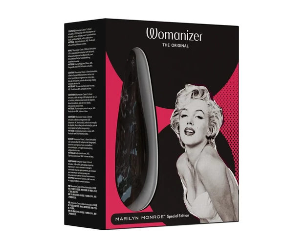 Womanizer Marilyn Monroe - léghullámos csiklóizgató (fekete)