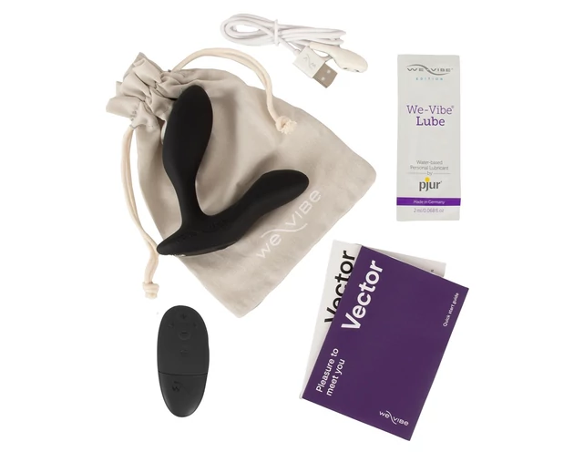 We-Vibe Vector+ - akkus, okos anál vibrátor (fekete)