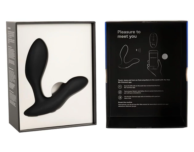 We-Vibe Vector+ - akkus, okos anál vibrátor (fekete)