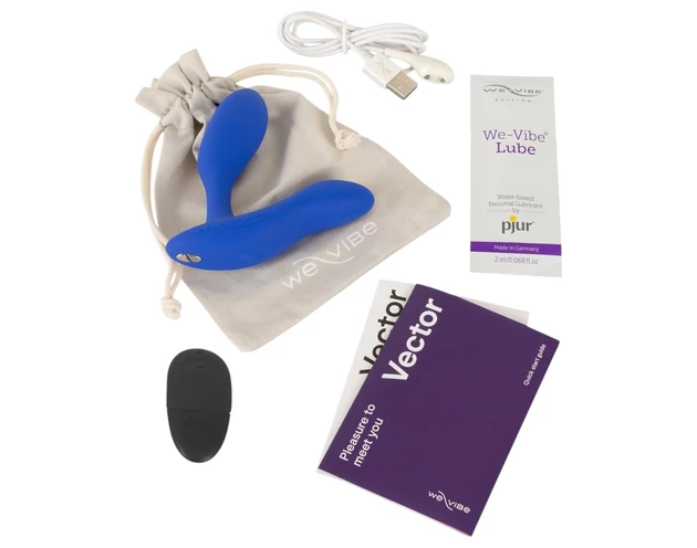 We-Vibe Vector+ - akkus, okos anál vibrátor (kék)