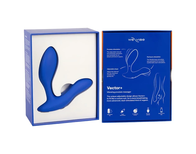 We-Vibe Vector+ - akkus, okos anál vibrátor (kék)