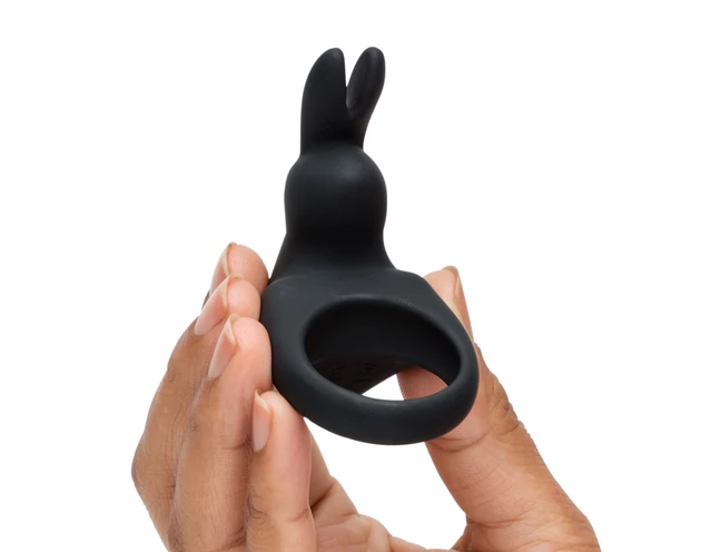 Happyrabbit Cock - akkus vibrációs péniszgyűrű (fekete)