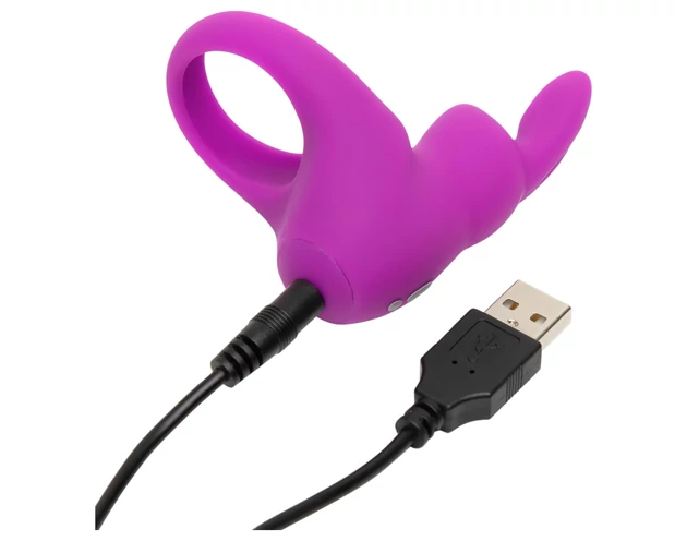 Happyrabbit Cock - akkus vibrációs péniszgyűrű (lila)