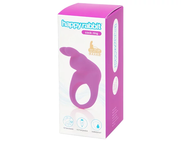 Happyrabbit Cock - akkus vibrációs péniszgyűrű (lila)