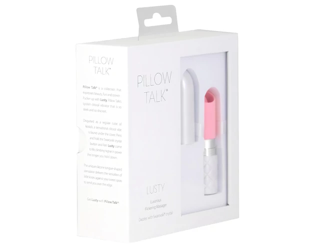 Pillow Talk Lusty - akkus, nyelves rúdvibrátor (pink)