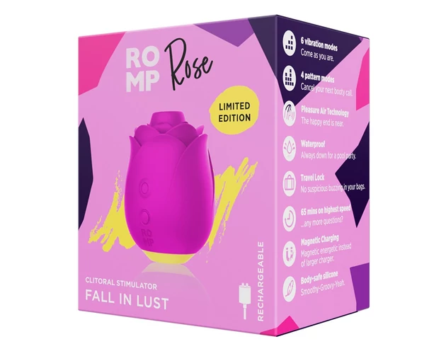 ROMP Rose - léghullámos rózsa vibrátor (pink)