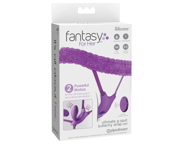 Fantasy For Her - hordható, beépített G-pont vibrátor (lila)