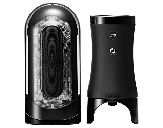 TENGA Flip 0 Electronic - automata maszturbátor (fekete)