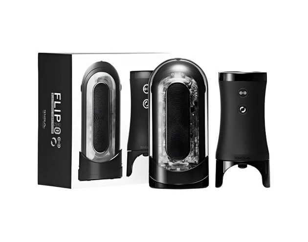 TENGA Flip 0 Electronic - automata maszturbátor (fekete)