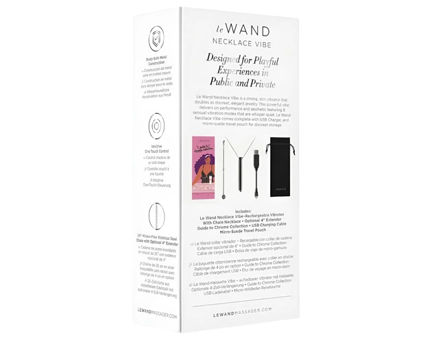 le Wand - luxus vibrátor nyaklánc - (fekete)