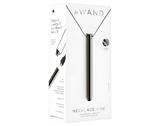 le Wand - luxus vibrátor nyaklánc - (fekete)