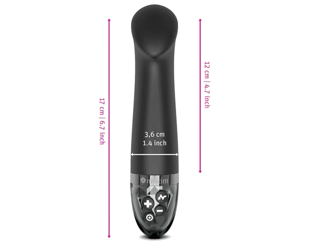 mystim Right on Ron E-Stim - elektro G-pont vibrátor (fekete)