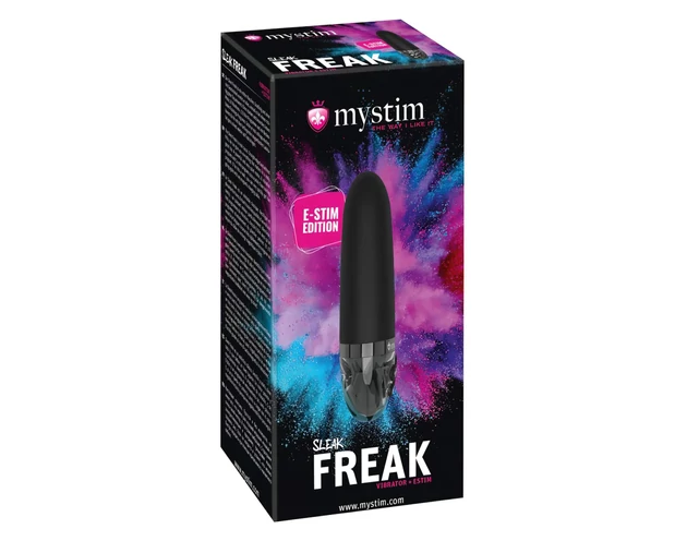 mystim Sleak Freak E-Stim - akkus, elektro rúdvibrátor (fekete)