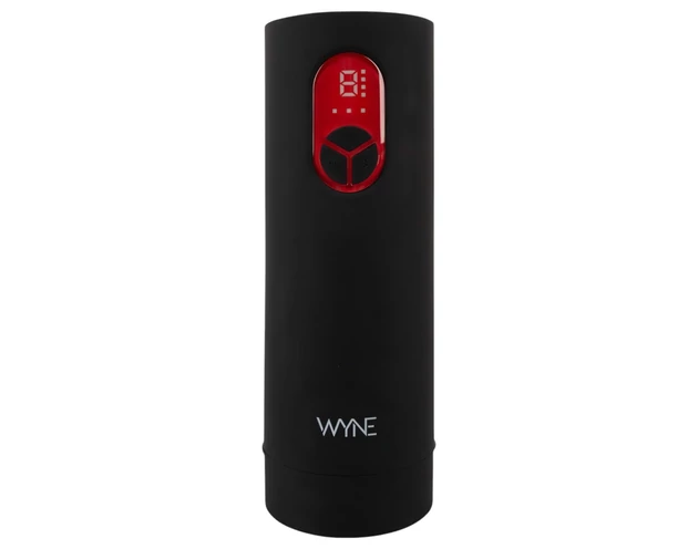 WYNE 07 - akkus, rezgő-szívó maszturbátor (fekete)