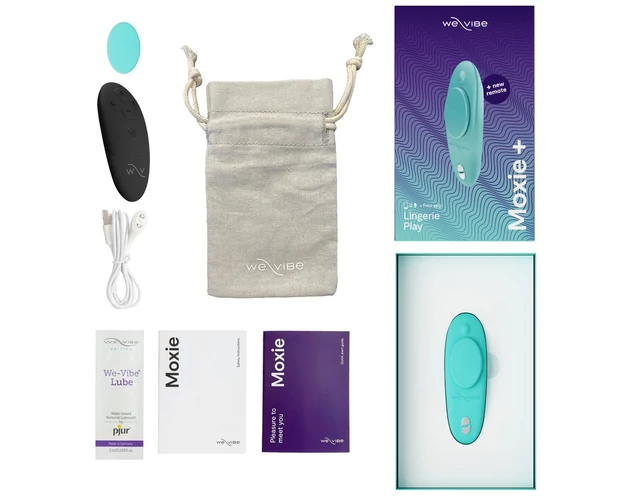 We-Vibe Moxie+ - rádiós, okos csikló vibrátor (türkiz)
