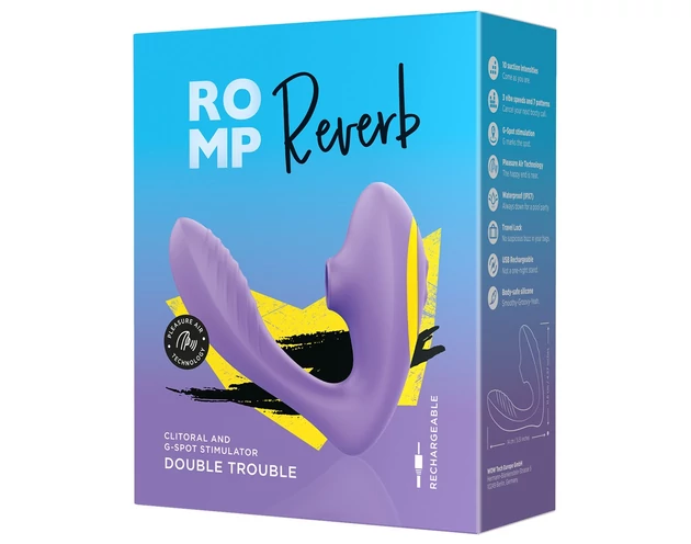 ROMP Reverb - léghullámos 2in1 G-pont vibrátor (lila)