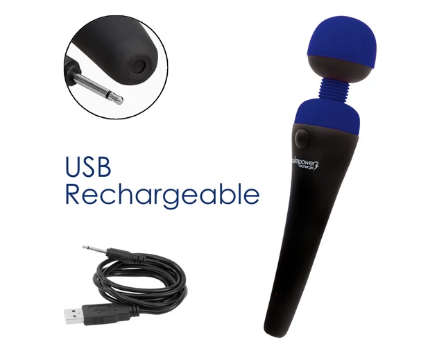 PalmPower recharge - akkus masszírozó vibrátor (kék)