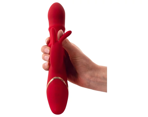 You2Toys Rabbit - mozgó gyűrűs vibrátor (piros)