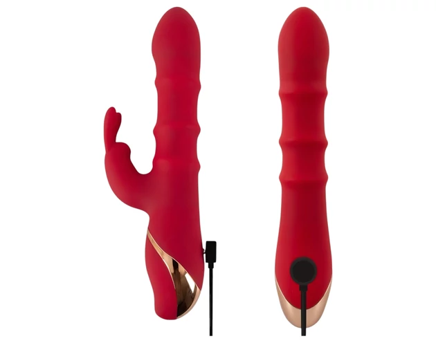 You2Toys Rabbit - mozgó gyűrűs vibrátor (piros)