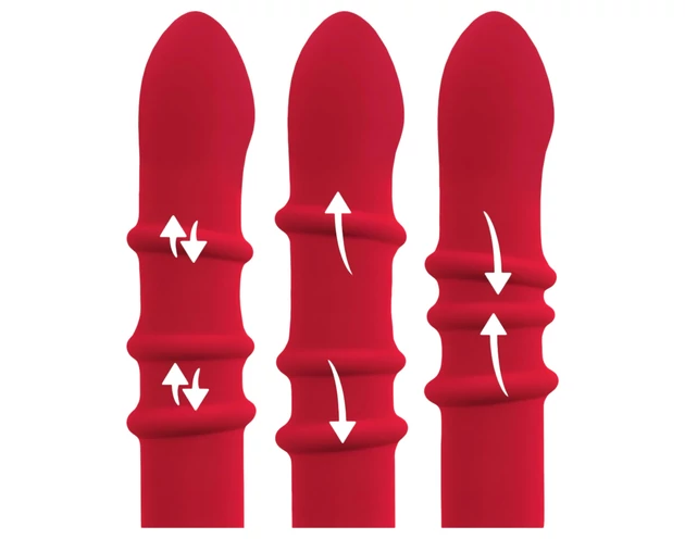 You2Toys Rabbit - mozgó gyűrűs vibrátor (piros)