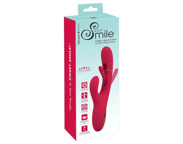 Smile - csiklókaros, nyelves vibrátor (piros)