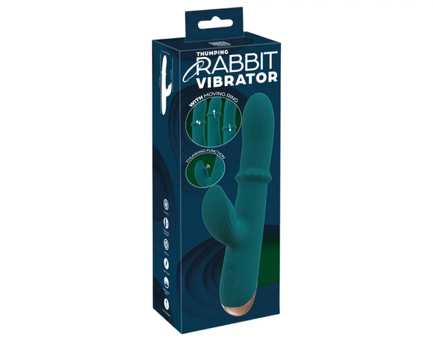 You2Toys Thumping Rabbit - gyűrűs vibrátor (türkiz)