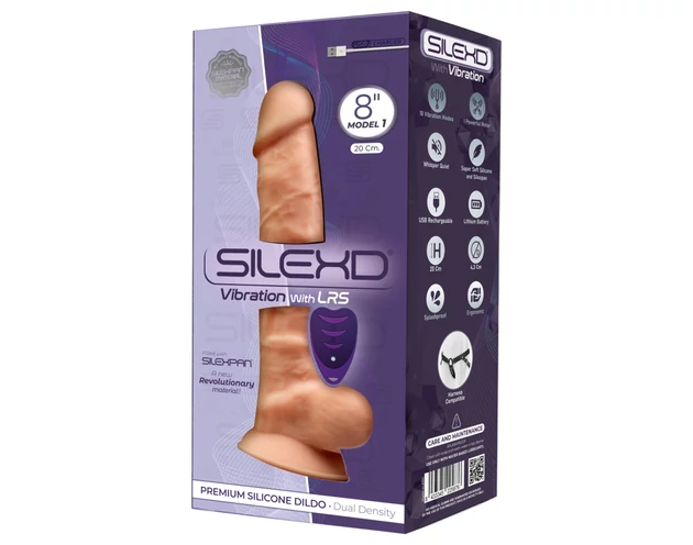 Silexd 8 - távirányítós, herés vibrátor (natúr)