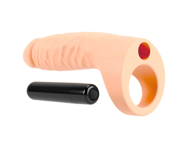 Realistixxx Double Fucker - felcsatolható anál vibrátor (fekete)