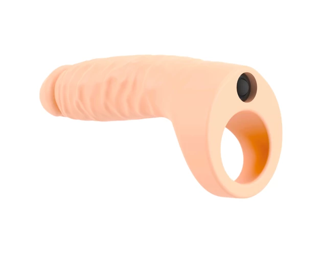 Realistixxx Double Fucker - felcsatolható anál vibrátor (fekete)